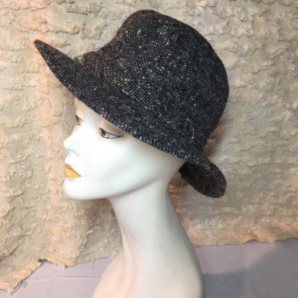 Vintage Dobbs Fifth Ave New York Grey Wool Fedora Hat (Med) - Picture 3 of 11